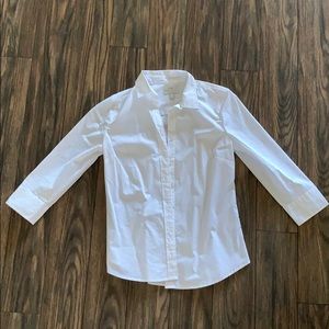 J Crew white button down shirt